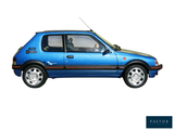 a picture of a blue car that is on a white background