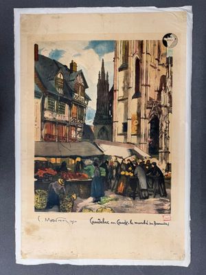 Pierre MATOSSI Caudebec-en-Caux. "Le marché"