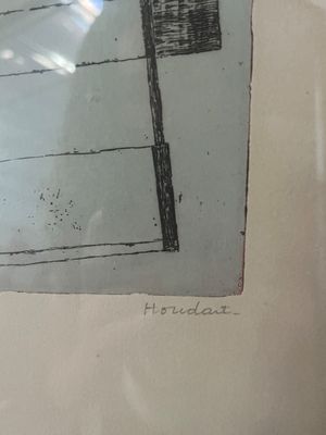 un dessin représentant un panneau de signalisation sur le mur d'un immeuble