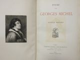 an open book with a picture of a man in a coat