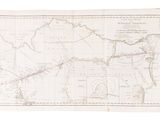 an old map of the british continent with a picture of a river