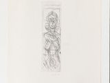 l'image d'un dessin d'une femme en robe