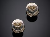 pair of ancient roman glass ear rings