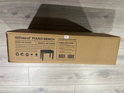 Banc de piano ROLAND mod RPB-100BK, noir satin, compartiment… - Photo 1