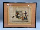 an image of a picture of a horse drawn carriage with a man on it