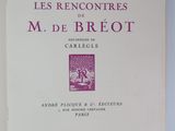 the front cover of the book les rencontress de m de bretot