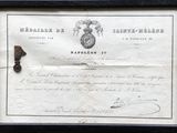 un vieux document sur lequel figure l'image d'un phoque marin