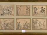an image of a picture of a group of drawings on a wall