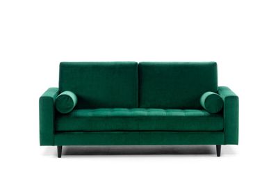 Canapé EMMA Fixe 3 places. 198 x 98 x 88 cm, revêtement en v…