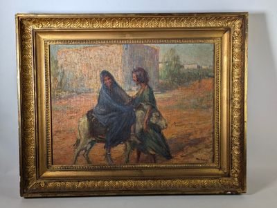 Lucien Ludovic MADRASSI (1881-1956), scène romantique orient…