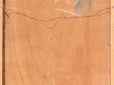 an image of a painting of a cat sitting on top of a wooden box