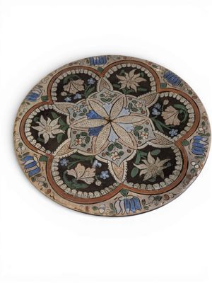 THOUNE (SUISSE) Assiette en céramique émaillées à décor poly…