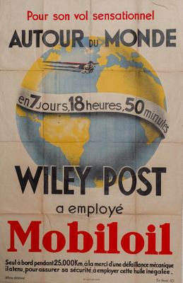 - MOBILOIL - Wiley Post vol autour du monde.1933
