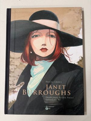 un tableau représentant une femme portant un chapeau noir et un manteau noir