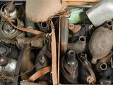a box full of old items that are sitting on a table