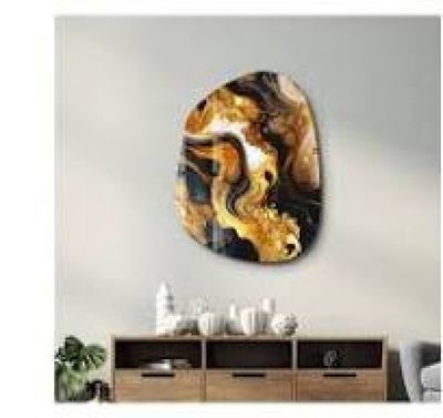 2498 / Peinture décorative sur verre trempé - 88 x 68 c…