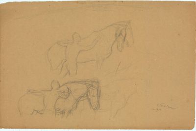 Emile FRIANT Dieuze, 1863 - Paris, 1932, Etude pour le vieux…