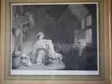 tableau représentant une femme assise sur une chaise dans une pièce