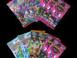 a lot of pokemon cards on a black background