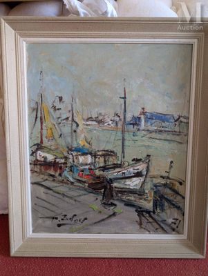 une image d'une peinture de bateaux sur l'eau