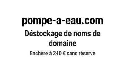 Nom de domaine pompe-a-eau.com.