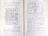 two pages of a book with drawings of a house