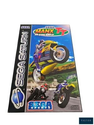 une affiche représentant un jeu de course de moto posée sur une table