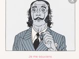 illustration of a man in a suit with a moustache on his face