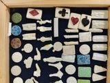 a picture of a display case filled with assorted items