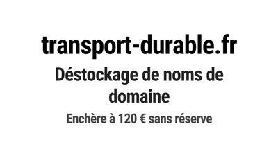 Nom de domaine transport-durable.
