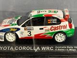 display case for a toyota corolla wrc rally car