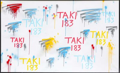 a picture of a painting with words written on it