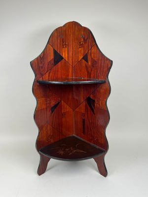 an image of a wooden shelf with a shelf on top of it