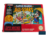 une image représentant une boîte du jeu « Super Mario All Stars »