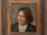 Portrait d'un garçon en veste en cuir, par [nom de l'artiste]
