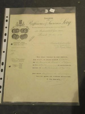 350.41 - Facture Raffinerie ET Sucrerie Say .