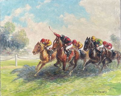 PECHAUBES Gena (1923-2019) Les courses