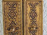 pair of antique brass bookends with ornate design