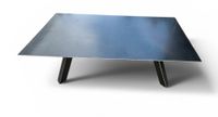 Table Design en acier inoxydable, le piètement incliné en mé… (photo 3)