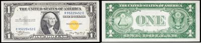 deux photos d'un billet d'un dollar et d'un autre billet d'un dollar