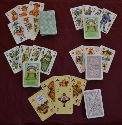 RDA - lot de cinq jeux de cartes dont : SKATBLATT DER ABRAFA…