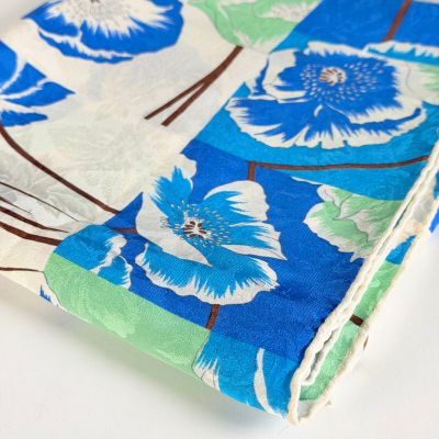 LANVIN Made in Italy, carré de soie au décor turquoise et bl…