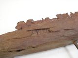 un morceau de bois posé sur une table