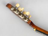 a close up of a musical instrument on a white surface
