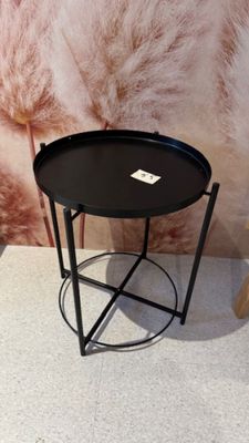 Table d'appoint métallique noire à plateau circulaire En l'é…