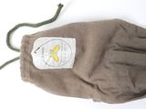 a brown bag with a yellow butterfly on it
