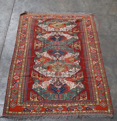 TURKMÉNISTAN Soumak Travail au crochet et à l'aiguille Aux f…