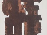 une image représentant une œuvre d'art de couleur marron sur un fond blanc