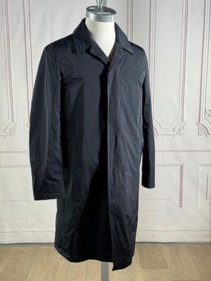 UNIQLO - Parka en nylon marine, col cranté sur simple bouton…