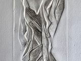 un dessin représentant une œuvre d'art accrochée au mur